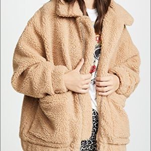 I.AM.GIA pixie teddy coat XS hoodie camel